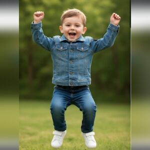 365 Kids Garanimals Boys' Jean Jacket with Dinosaur "Let's Roar" Patch - Size 4T